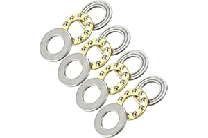 Kozelo 4pcs F10-18M Thrust Ball Bearing - [10mm x 18mm x 5.5mm] Chrome Steel Miniature Thrust Bearing with Washer for Machine Tool Use