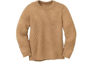 disana Aran Jumper, 100% Organic Merino Wool GOTS, IVN Best | Especially Warm | Toddler Child Unisex | Made in Germany