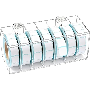 Oshhni Etikettenspender Mit 7 Fächern – Acryl, 41x9x9 Cm, Für Wochenaufkleber, Büro & Küche