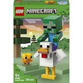 LEGO Minecraft Chicken Rider 21582 | Toys for Kids 9+ Years, 3D Model with Zombie Figures, Gaming Decoration, Gamer Gift, 344