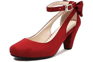 elerhythm Mary Jane Chaussures vintage en daim synthétique pour femme Motif Gatsby Victorian années 1920