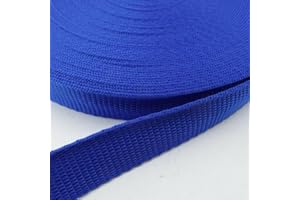 TURNER BROWNE CRAFTS 9 COLOUR 20mm Polyproplene Webbing Bag Strap Lead Belt Handle BUY 1 2 4 8m+ 266, Royal Blue, 8 Metres