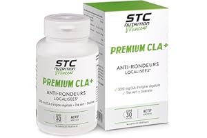 STC NUTRITION - Premium CLA+ - Brûle-graisse spécial rondeurs rebelles - Réduit le stockage de masse grasse - Actif breveté - Cure de 15 à 30 jours