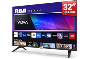 RCA VRS32HQ1 Smart TV 32 Pouces (80 cm) WiFi VIDAA Connectée Téléviseurs sans Bord avec Triple Tuner(DVB-C/S2/-T2), Molotov, Netflix, Prime Video, Disney+, Youtube - 2024
