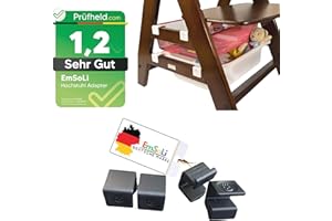 [ TEST SEHR GUT, NOTE 1.2 *]EmSoLi Adapter Schwarz für Ikea Trofast Box Korb Drahtkorb - kompatibel mit Hauck Alpha, Alpha Plus, Beta - Baby Hochstuhl Hochstühle Kinderstuhl Zubehör Kinder Stuhl