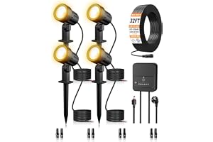 MEIKEE trädgårdsbelysning, varmvitt, 3 W, 330 lm, 12 V–24 V, 8 st
