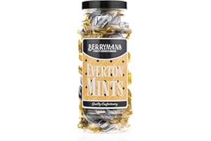 Original Everton Mints Retro Sweets Gift Jar by Berrymans Sweet Shop - Classic Sweets, Traditional Taste.