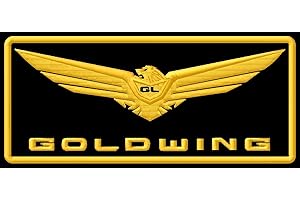 Masterpatch Toppa ricamata con ali dorate e ali dorate, destinata a Honda Goldwing motociclisti, moto, Aufnäher parche bordado brodé patche écusson