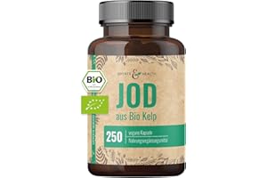 ‎CDF SPORTS & HEALTH SOLUTIONS Kelp Kapseln – Natürliches Jod aus Braunalgen – Bio, Vegan – 250 Stück