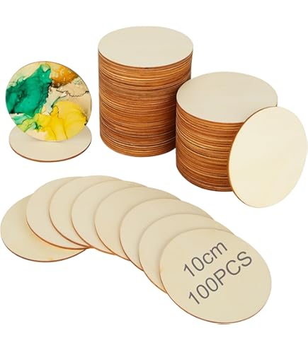 Verdikte] Artificer 6 mm Dikke Ronde Houten Schijven, 30.5 cm, 4-pak Blanke Onafgewerkte Houten Cirkels Uitsnedes, Balsa Multiplex Rond voor DIY Hobby, Knutselen, Deur Hangers, Verven, Pyrografie