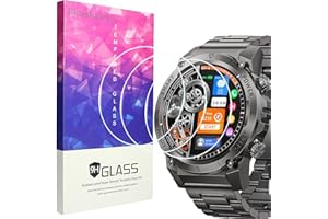 Blueshaweu Pellicola protettiva compatibile con DEKELIFE smartwatch da uomo 1,46" G55, durezza 9H, pellicola protettiva in vetro temperato [3 pezzi] compatibile con DEKELIFE G55 Smartwatch (HD)