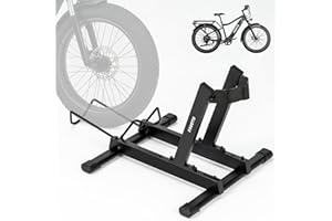 Favoto Support pour E-Bike et Vélo de Route - Support de Sol pour Vélos Électriques et Vélos de 20-29 Pouces de Route Course Montagne VTT Charge Maximale 38kg Noir