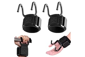 FUXUNAMZ Ganchos Levantamiento Pesas, Power Hooks para Fitness, Rally de Fuerza para Hombres y Mujeres para Culturismo, Fitness, Halterofilia, Agarraderas Antideslizantes para Levantamiento de Pesas