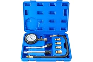 YEMAJIE Kompressionstester Kompressionsmessgerät für Benzin und Diesel Motor öldruckprüfer Motorrad Kompression prüfen meßen Kfz M10 M12 M14 M18 0-20 bar & 0-300 psi