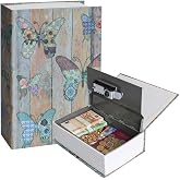 Book Safe Box, Camouflage Safe Box with Combination Lock, Perfect for Storing Keys, Cash, Documents and Jewelry (Blue)