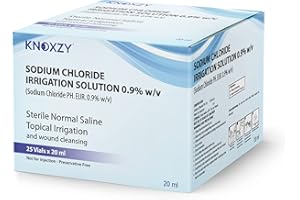 KNOXZY Sterile Saline Pods | Eye Wash | Wound Cleansing | Topical Irrigation | 25 x 20 ml sterile Pods