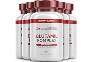 ‎GOOD LIVING PRODUCTS Blutamil Komplex – Fischöl Kapseln – Omega 3 Kapseln (5 Dosen je 60 Kapseln)