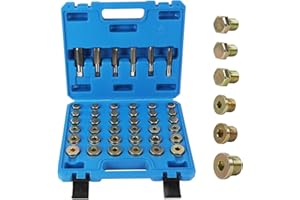 KAISAL 150 Pcs Oil Pan Thread Repair Kit Metric Sump Gearbox Drain Plug Tool Set M13 M15 M17 M20 M22
