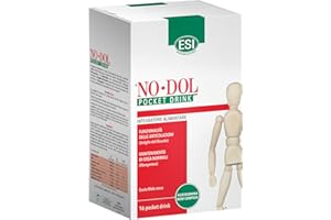 NODOL ESI - No-Dol, Integratore Alimentare a Base di Glucosamina, con Artiglio del Diavolo e Aloe Vera, per la Funzionalità Articolare, Gusto Mela Rossa, Senza Glutine, 16 Pocket Drink