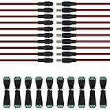 10 Pairs DC Power Pigtail Cable 18AWG 5.5 x 2.1mm Male Female Connctors 10 Pairs Male Female DC Power Jack Plug Adapter Conne