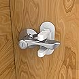 Door Handle Locks | Child-Proof & Pet-Proof | Pack of 2 | Heavy-Duty 3M Adhesive Tape [White]