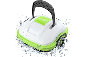 WYBOT Wireless Pool Robot, Pool Vacuum Cleaner Battery with Dual Motor, Self-Parking, Strong Suction Power, Automatic Pool Cleaner for Above/Built-in Swimming Pools up to 50 m²