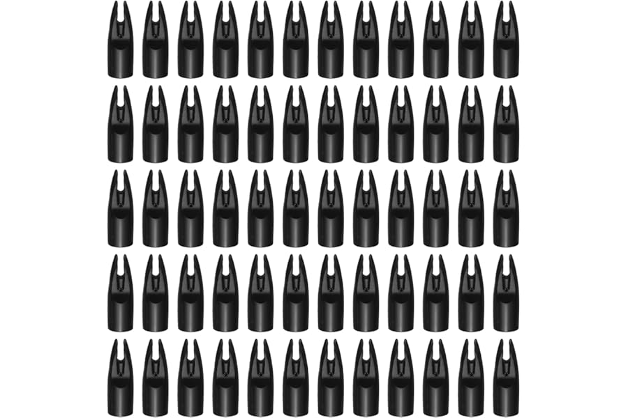 YELARXI Archery Arrow Nocks, Plastic Nocks Glue on Replacement Arrow Tail-Fitting For (DIY Hunting/Compound/Recurve Bow/Compound Bow)