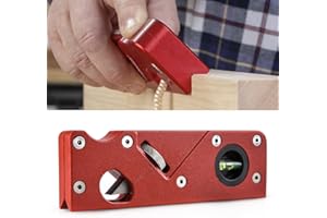 BOABY Multifunktionshobel Holzbearbeitungshobel, 45-Grad Fasenhobel 1/8" 3/16" 1/4" Radius Konturen Kantenhobel Manuelle Fasenhobelmaschine Mit 2 Wasserwaagen, Für Holzarbeiter (Rot)