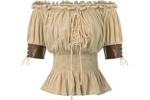 Belle Poque Damska bluzka w stylu vintage, gotycka, wiktoriańska, odsłonięte ramiona, z