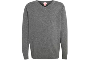 Invading Boys Girls Unisex Knitted School Jumper Sweatshirt Jumper V Neck School Ages 3-14