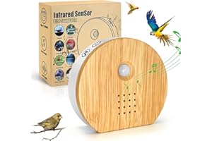 Boîte détecteur de Mouvement avec Chant d'oiseaux, Rodukee Boîte Soundbox Oiseau avec Minuterie, 9 Naturels Birdsongs, Murmure de Ruisseau, Source Forestière, Boîte Àmusique Relaxante et Détente