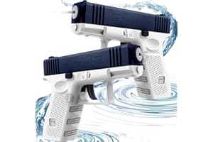 SALADOCY 2 Piezas Pistola de Agua de Juguete, Agua Pequeña, Pistola de Agua de Plástico, Pistola de Agua para Niños, Adecuada para Piscina de Verano, Playa, Pelea de Agua en el Jardín, Fiesta (Azul+Azul)