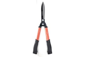 Gardi Gardening Orange Light Weight Ergonomic Carbon Steel Serrated Notched Garden Hedge, Shrubs & Grass, Lawn Cutter, Trimmer Comfort Grip Shears for Precision Cutting - Gi-0001