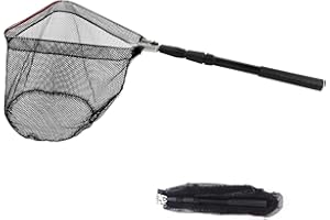Ehuihuan Retino da Pesca 130 cm, Retino Bass Fishing Pieghevole, Guadino da Pesca Estensibile con Manico Telescopico Aluminum Alloy