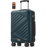 SONGMICS Cabin Suitcase, Hard Travel Case, Hand Luggage, TSA Padlock, Strap Included, ABS, 4 Double Wheels, Cabin Size, M, 55