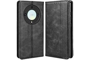 MOJIA Cover per Honor Magic 5 Lite 5G (Magic5 Lite) / X9a, PU Custodia Antiurto Resistente ai Graffi, Custodia Flip Portafoglio per Telefono con Supporto e Slot per Schede. Nero