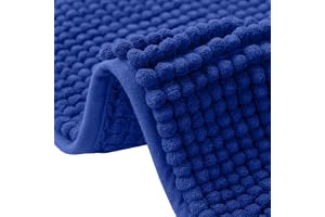 flintronic badmatta, 50 x 80 cm halkfri tvättbar, absorberande badrumsmatta, mjuk chenille duschmatta, badmatta för dusch bad