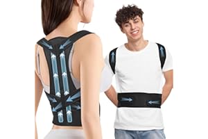 BLINME Posture Corrector Women and Men, Adjustable Back Brace Posture Corrector, Breathable Back Support Belt for Neck Shoulder Pain Relief, Comfortable Posture Straightener (M)