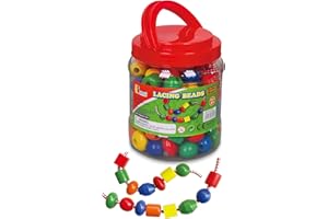 Viga Toys - 58304 - Perles en Bois - Bidon - 90 Pièces