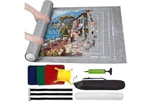 ZALOIFE Puzzle Mat 3000 Pezzi, Rotolo Puzzle Grigio, Accessori Puzzle, Tappetino Puzzle in Feltro, Puzzle Roll Up, Puzzles Saver, Puzzle Pad, Tappeto Puzzle Portatile, Base Puzzle