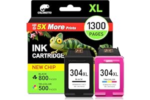COLORETTO 304XL Bläckpatron för HP 304 XL DeskJet 3700 2632 2600 svart/färg