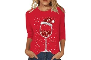 BAUENIEROY Christmas Jumpers for Women Uk Glitter Winter Xmas Printed Sweatshirt Ladies Fleece Jumper Tops Long Sleeve Crewneck Sweaters Oversized Outfits Pullover Novelty Funny Fashion Womens Hoodies Clothing