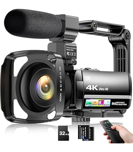 ORDRO Camcorder 4K Video Camera EP7 Portable FPV Vlog Camcorder 4K