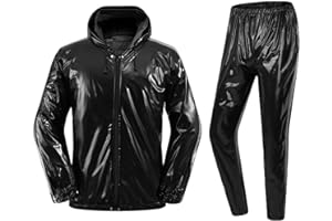 REEDBEEK Professioneller Anti-ip-Saunaanzug, Gewichtsverlust, Schweißanzug mit Kapuze, Boxen, MMA, Training, Fitnessstudio, Jacke, Oberteil und Hose, Workout, durchgehender Reißverschluss, Anzüge für Damen und Herren