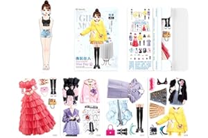 Jeanny Magnetic Dress-Up Dolls, For Girls Fashion Princess Doll, Funny Pretend And Travel Playset Toy For Girls,Magnetic Dress Up Baby Sticker Set,Reusable Magnetic People Clothes Puzzles Game