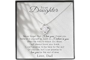 Amaani Gift for Daughter from Dad To my Daughter Jewellery Birthday Gift from Father, Necklace gift