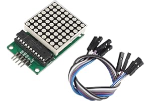 HALJIA Module d'affichage LED à Matrice de Points 7219 en kit à Monter Compatible avec Arduino avec câble Dupont