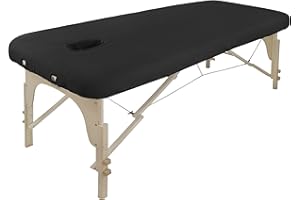 BODYPRO Massage Couch/Massage Bed/Massage Table Cover Sheet Fitted -Terry Towel- with Ties with Face Hole-Black- Luxurious, Extra Soft, Hygienic, Plush, Thick