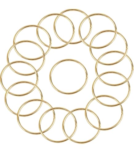 12 Pezzi Anello Metallo per Acchiappasogni, 15cm Cerchi per Acchiappasogni, Cerchio Metallo per Acchiappasogni per Artigianato per Fai da Te Artigianato e Decorazioni Nuziali Ghirlanda Ghirlande, nero