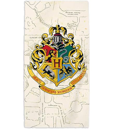 Groovy UK Asciugamano Da Bagno Harry Potter 150x75 Cm - Lettera Di Hogwarts, Rosso